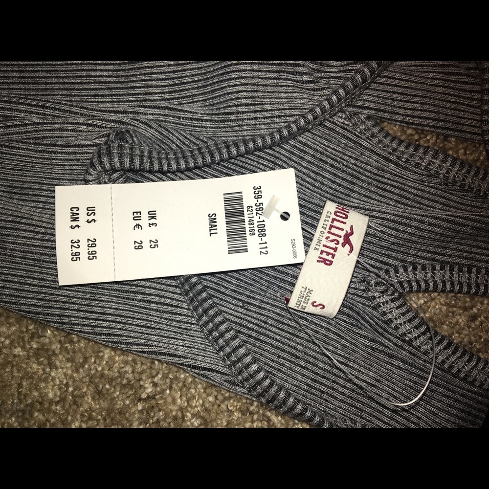 High neck striped dress